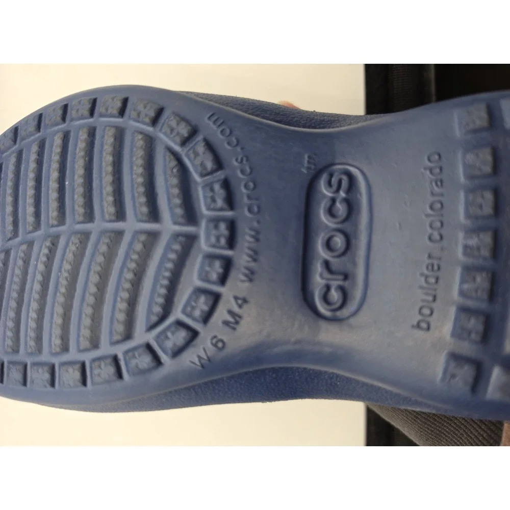Crocs Athens Men's Flip Flops (Navy Blue / Khaki Tan) M4 W6